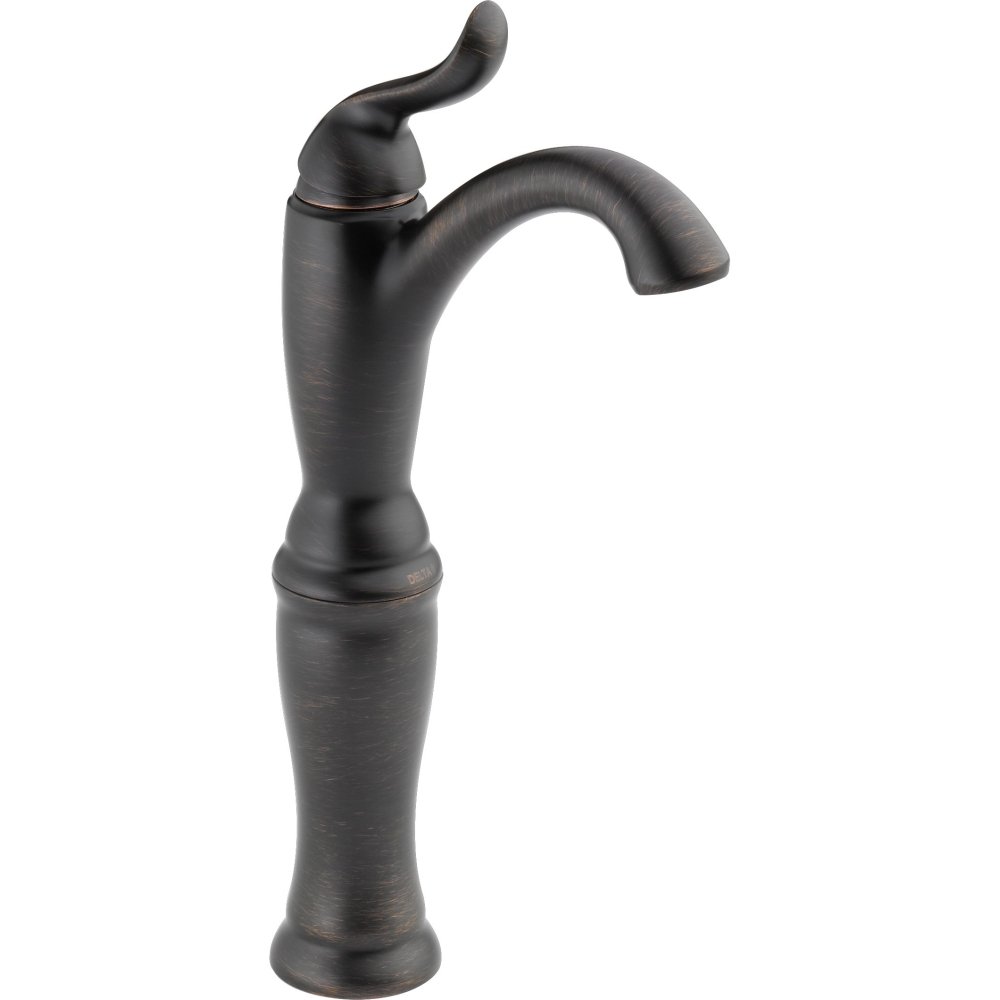 Delta Faucet Linden Vessel Sink Faucet - Single Hole Bathroom Faucet with Diamond Seal Technology in Venetian Bronze (794-RB-DST) - Perfect for Modern Bathroom Vanities and Vessel Sinks