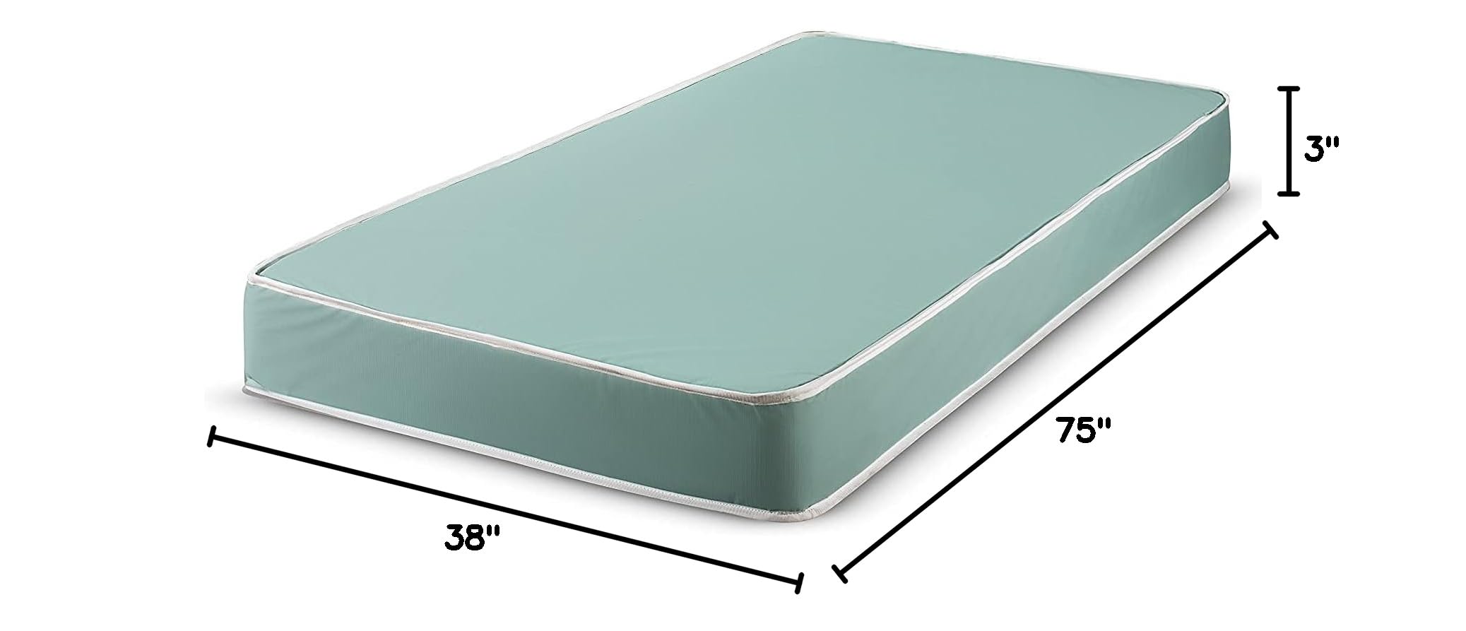 DS USA Foam Mattress with Water Resistant Vinyl Cover - Comfortable & Durable Bed Mattress for Home, RV, Camping & Guest Room Use