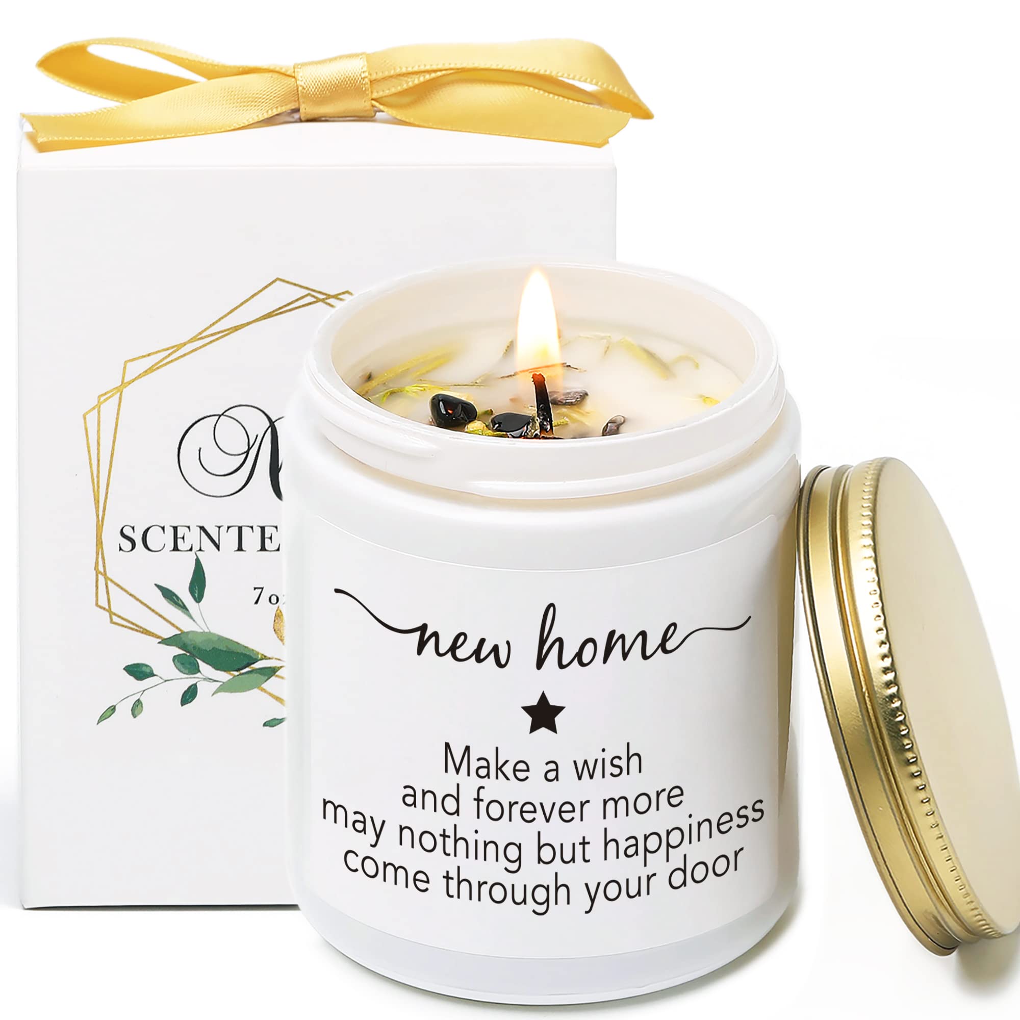 Vanilla & Lavender Scented Candles - Thoughtful Housewarming Gift for New Home, Perfect Moving In Present for Women Friends - Create Cozy Atmosphere for Living Room, Bedroom or Bathroom