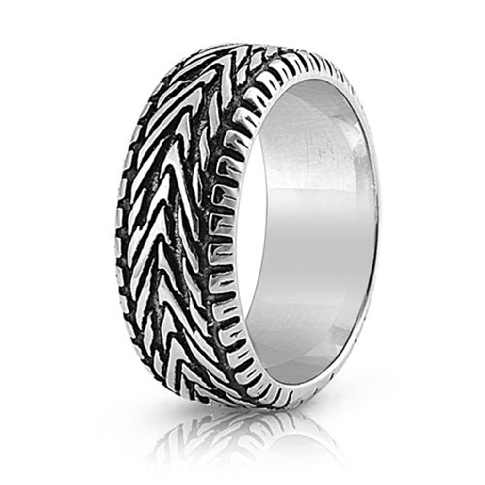 9MM Stainless Steel High Polish Oxidized Tire Rings for Cars & Trucks (Size 8-15) - Durable Double Accent Wheel Rings for Enhanced Vehicle Style