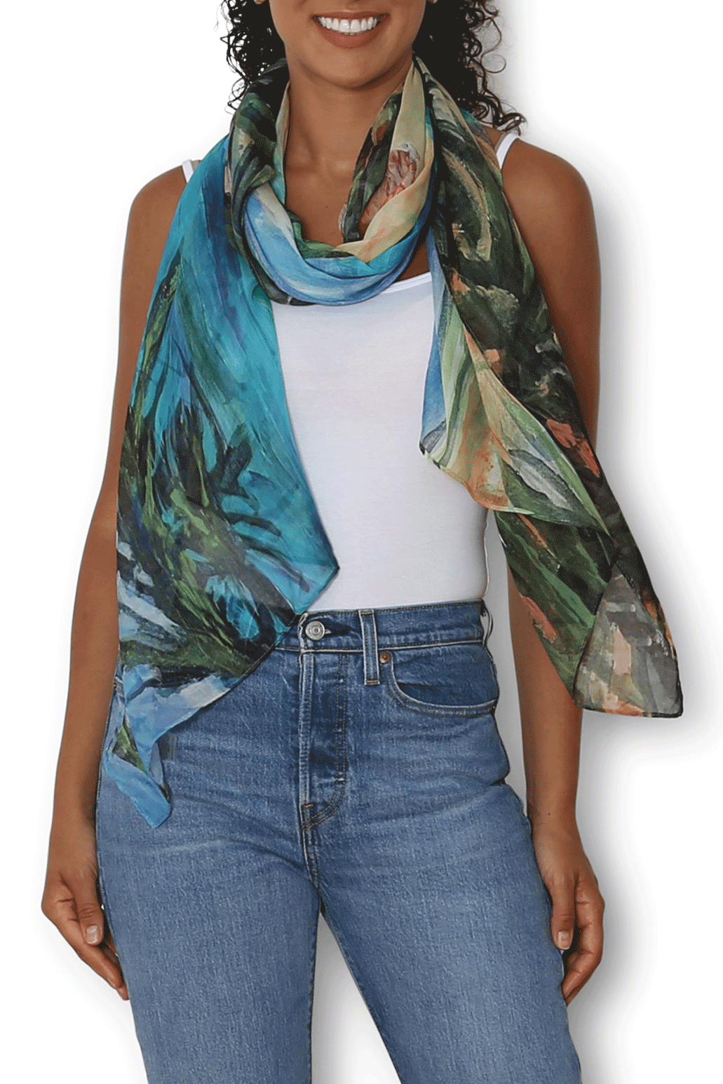 The Artists Label Sunshine State Scarf - Lightweight & Stylish Fashion Accessory for Women - Perfect for Travel, Outdoor Activities & Everyday Wear