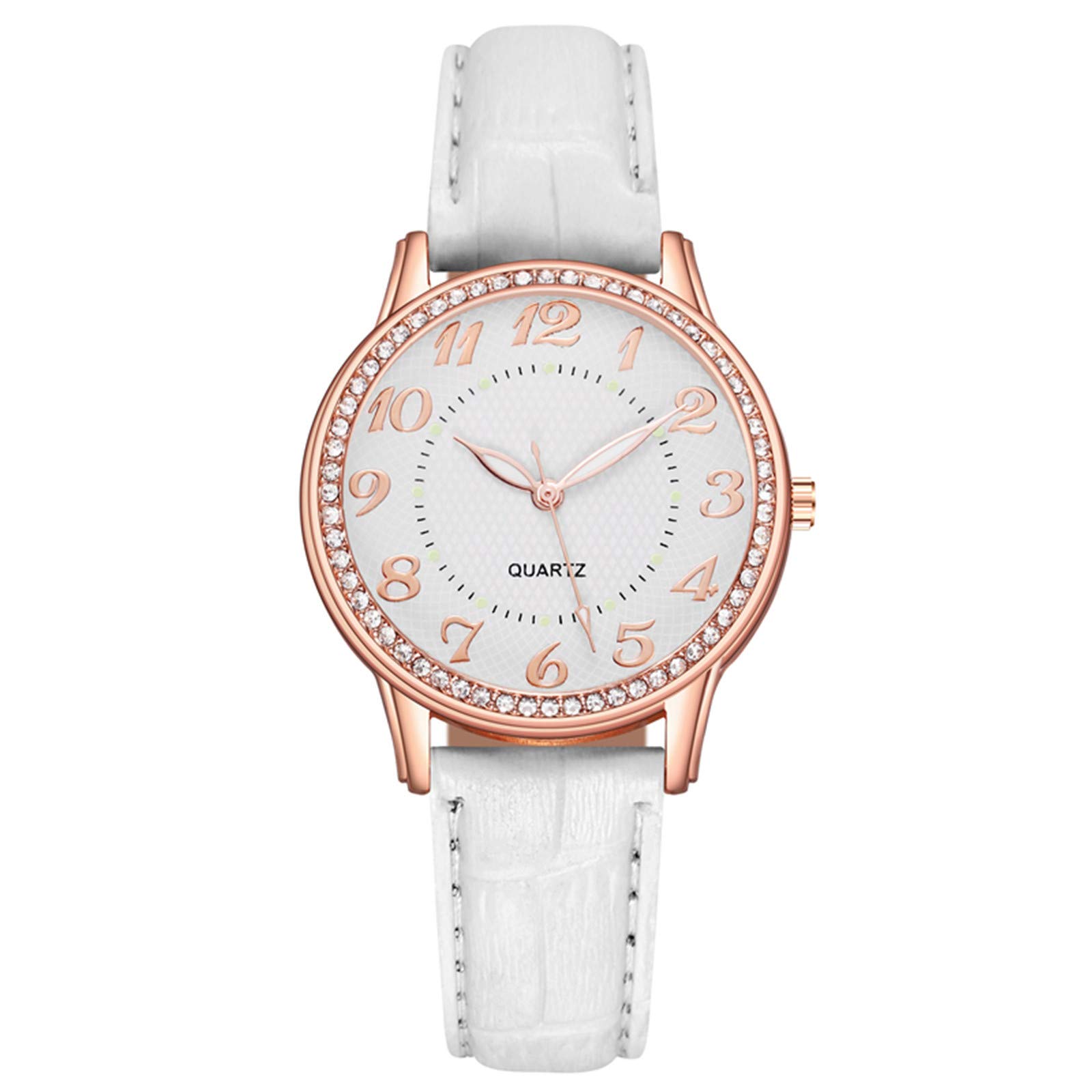 Luxury Women's Diamond Watch - Leather Strap Fashion Belt Watch for Ladies - Perfect for Office, Party & Special Occasions