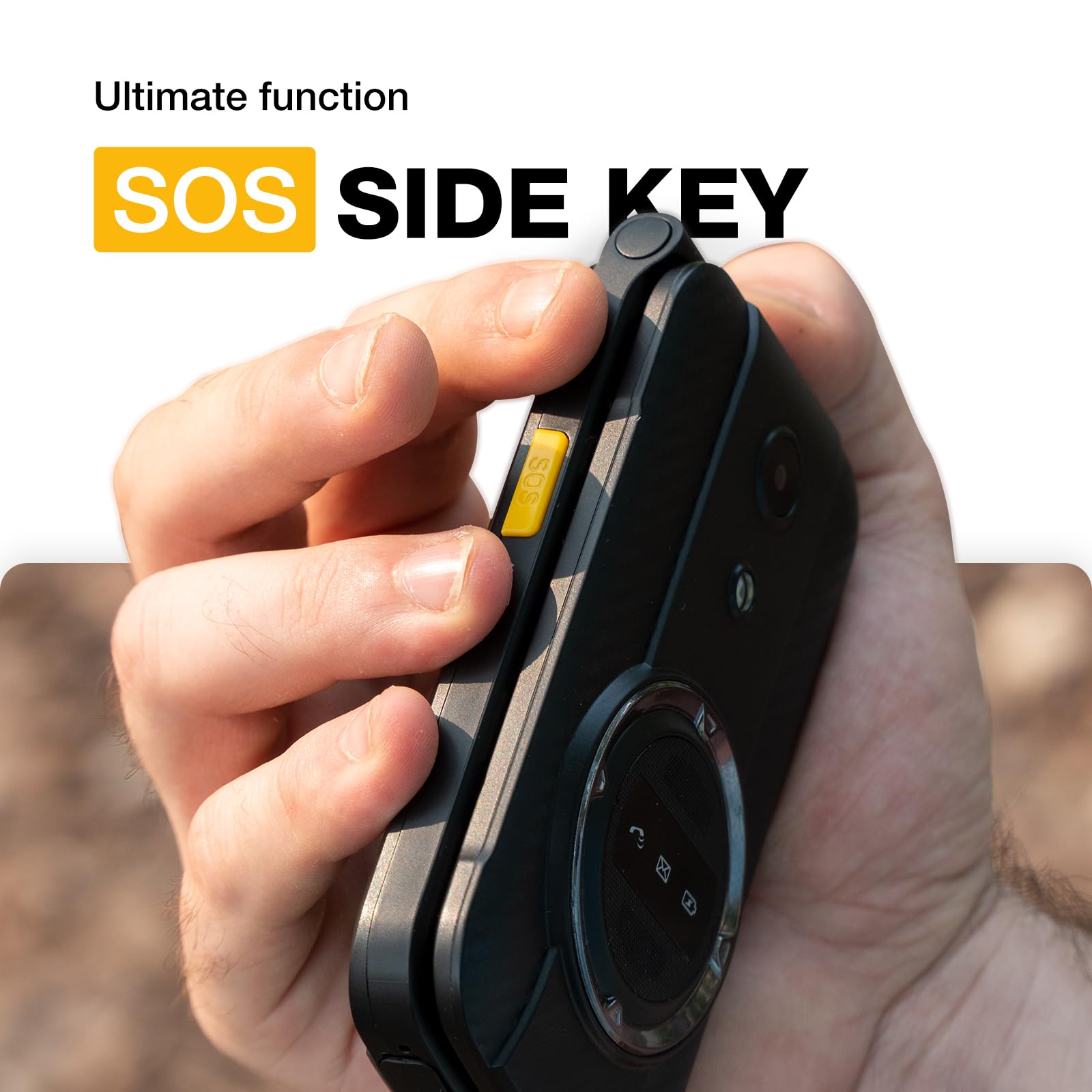 AGM M8 Rugged Flip Phone - 4G LTE Basic Cell Phone | Waterproof & Drop-Proof | SOS Side Key & Speed Dial | 104dB Loud Speaker | Large Keypad & Fonts | Dual SIM | T-Mobile Compatible | Perfect for Outdoor Adventures & Emergency Use
