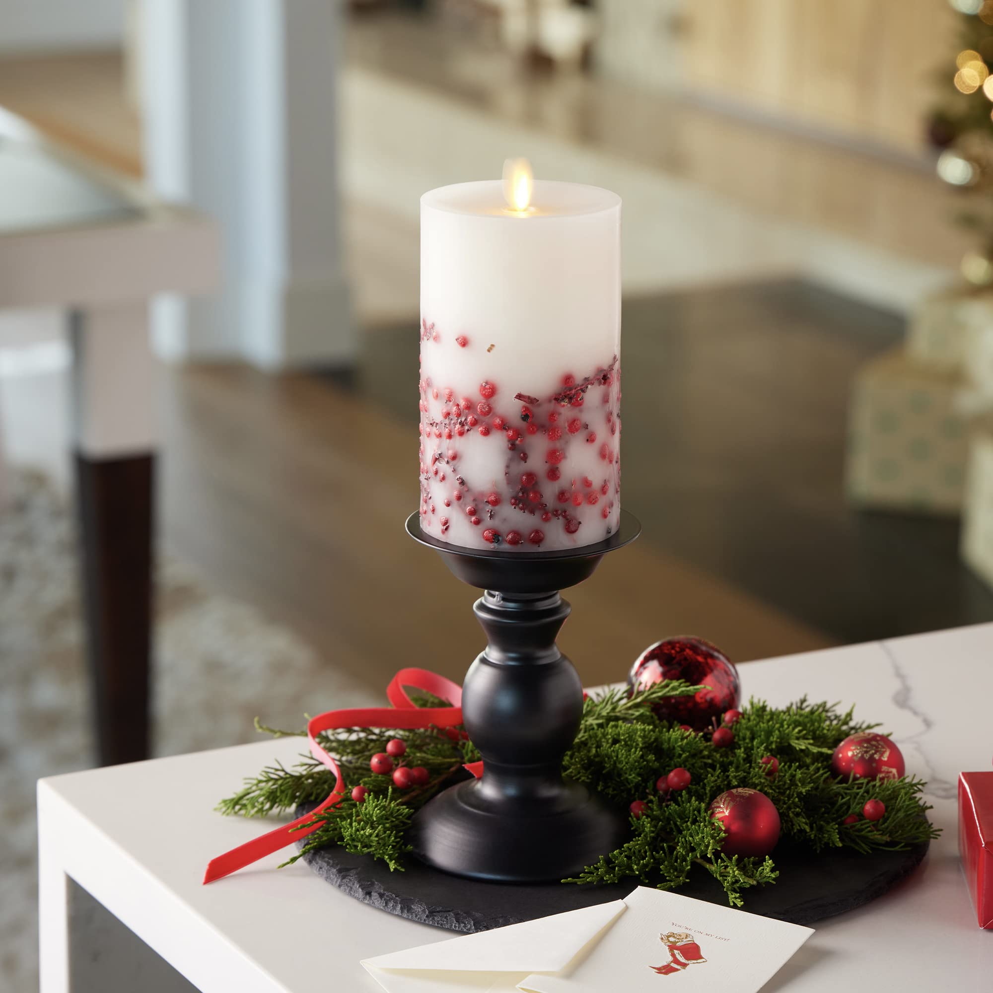 Luminara Flameless LED Candle - Real Wax, Battery Operated with Moving Flame Effect, 3.5
