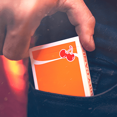 Orange Cherry Casino Playing Cards - Premium Quality Poker Cards for Blackjack, Poker & Casino Games - Perfect for Game Nights, Parties & Magic Tricks