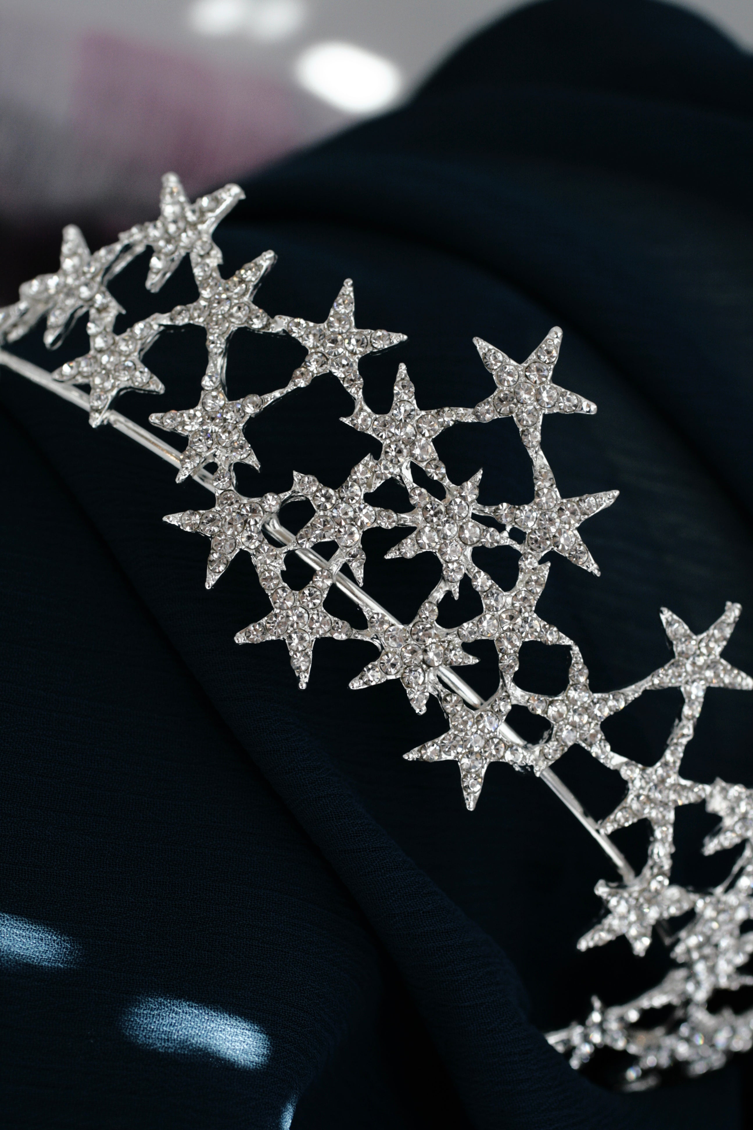 Sparkly Celestial Tiara for Weddings, Prom & Special Occasions - Elegant Princess Headpiece for Brides, Quinceañeras & Pageants