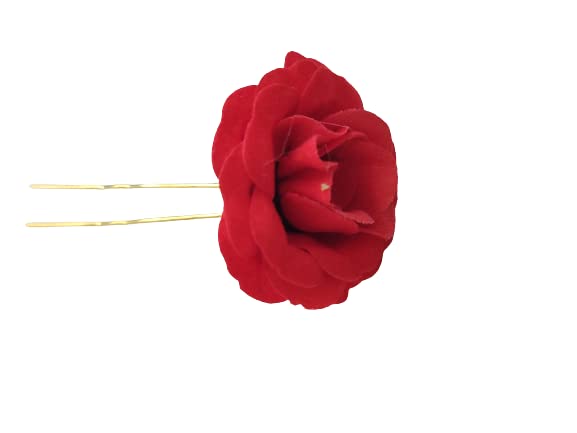 Elegant Rose Hair Barrettes for Women - Floral Hair Clips for Wedding, Party & Special Occasions - Perfect Hair Accessory for Bridal Hairstyles & Formal Events (Set of 1)
