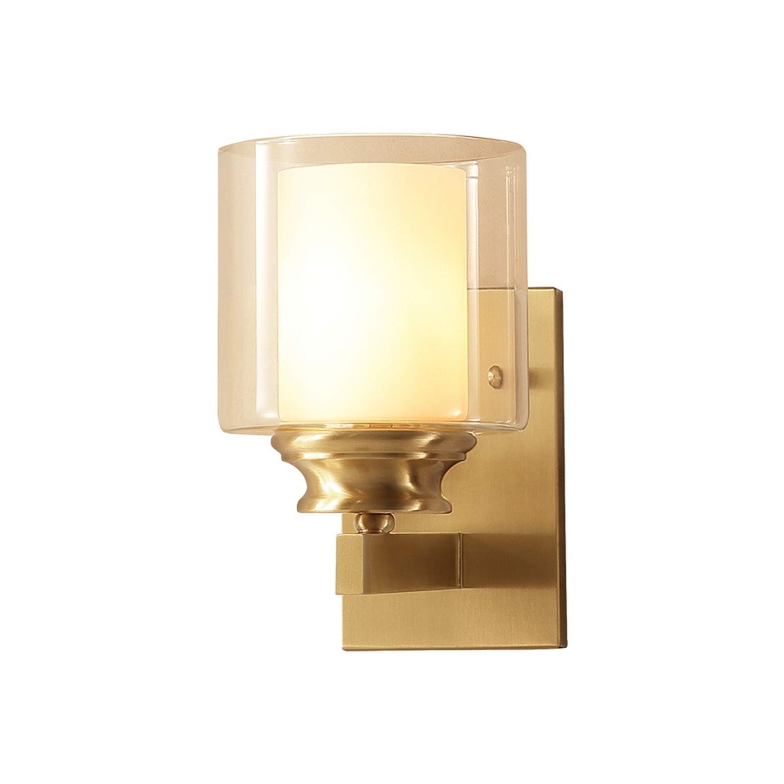 Modern Minimalist Copper Wall Sconce - Up Down LED Wall Lamp for Bedroom, Living Room & Hallway - Indoor Lighting Fixture for Stairs, Corridor & Doorway - Home Decor for Bedside, Room & Indoor Spaces (Warm White Light, Easy Installation) - Perfect for Ambient Lighting, Reading Nook & Cozy Atmosphere
