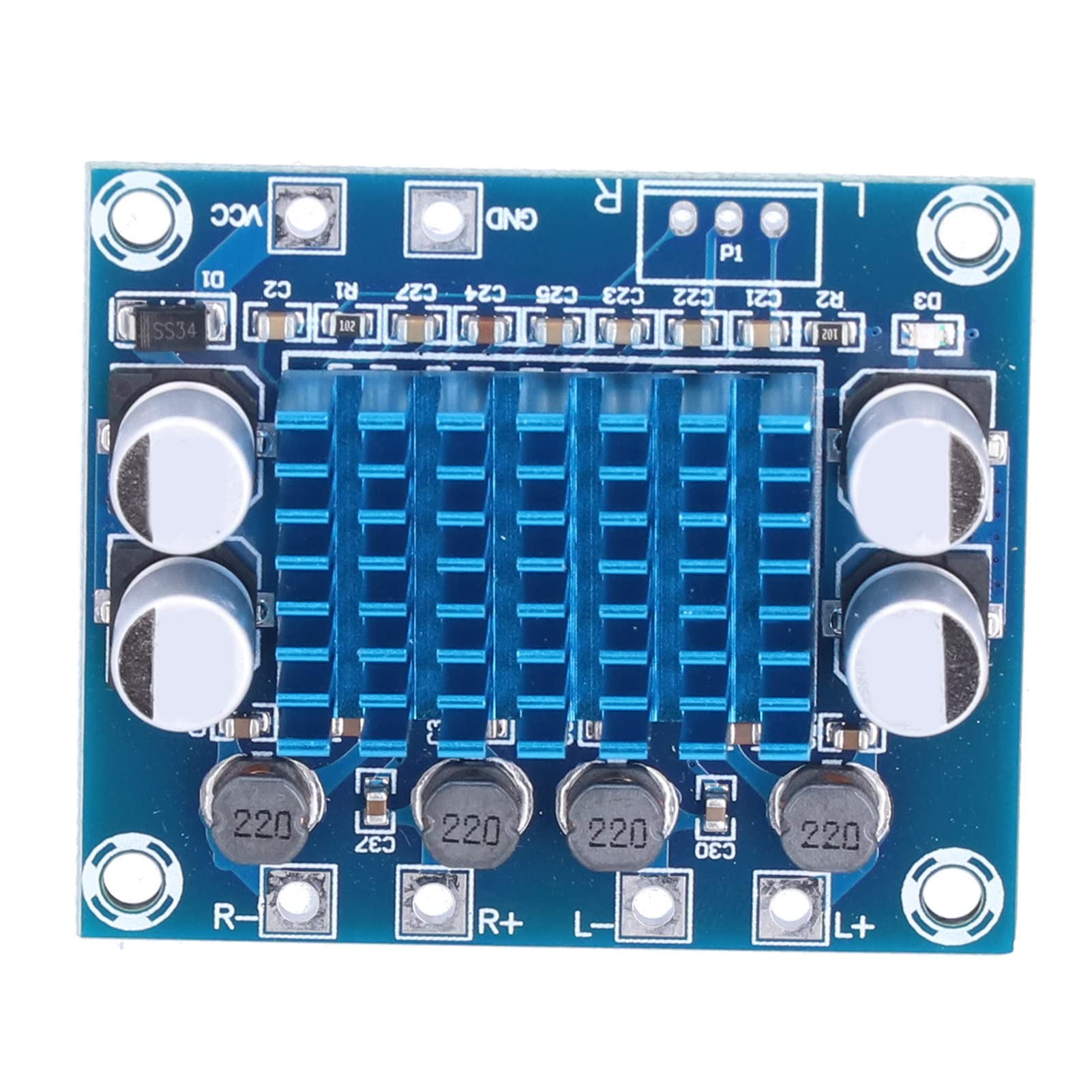2 Channel Digital Audio Amplifier Board - Compact & High Power for PC, Home Theater, DIY Electronics Projects | Perfect for Speakers, Gaming & Music Systems