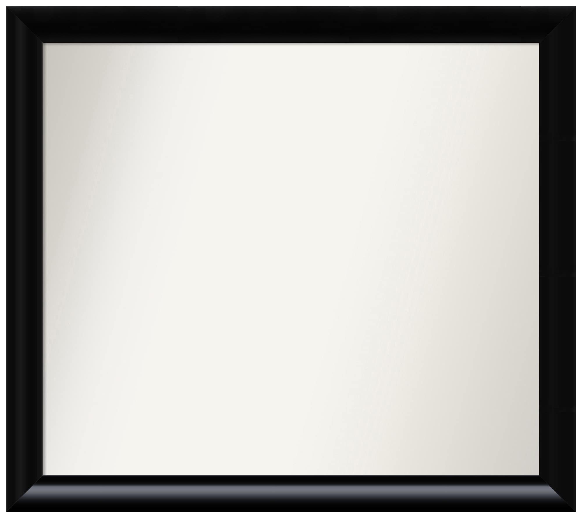 Amanti Art Non-Beveled Custom Wall Mirror 24x27 Inches - Steinway Black Scoop Frame - Bathroom, Living Room, Bedroom Decor - Various Sizes Available - Elegant Black Framed Mirror for Home & Office