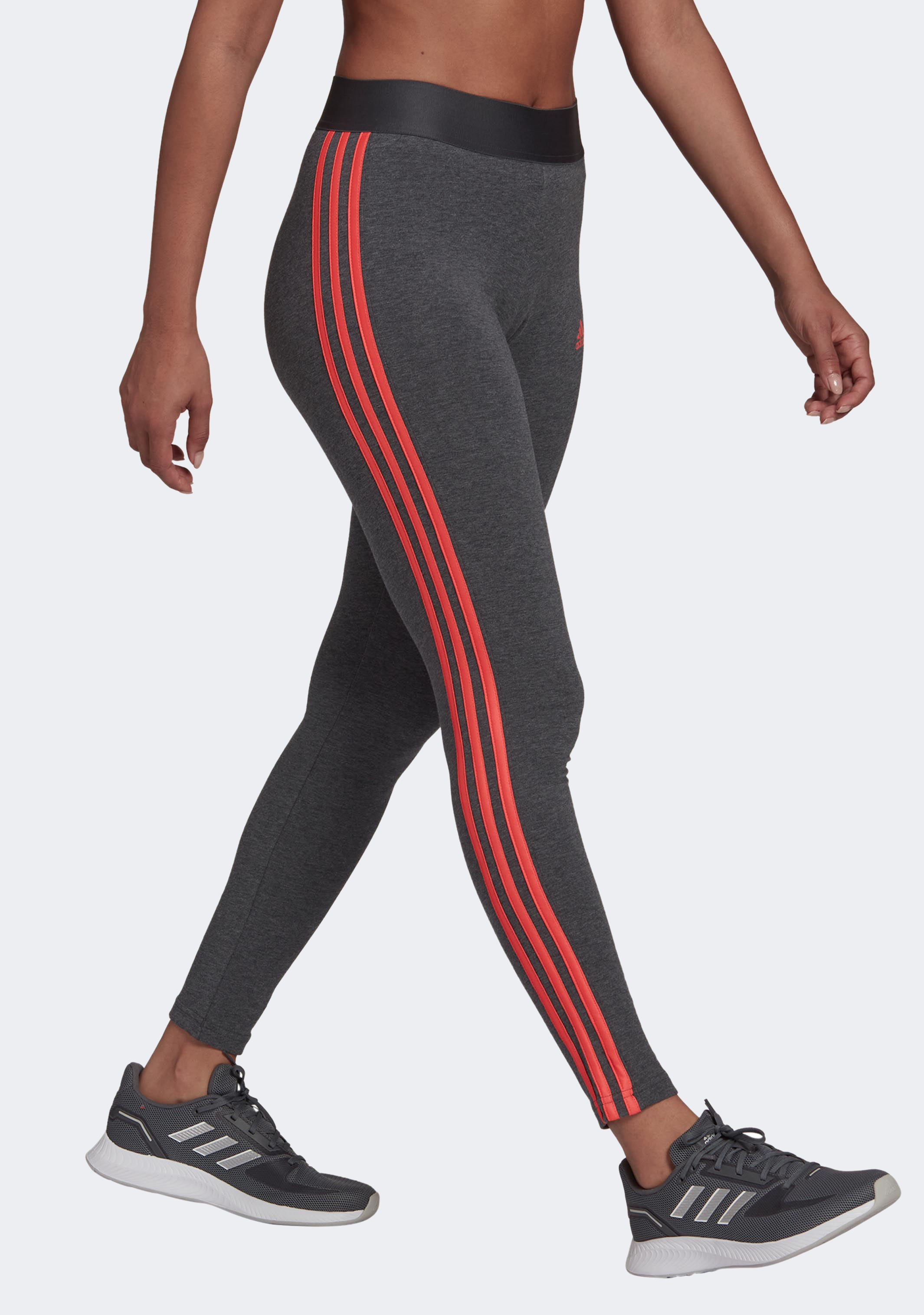 Adidas Women's 3-Stripe Leggings - High Waist Workout Yoga Running Pants for Fitness & Active Lifestyle