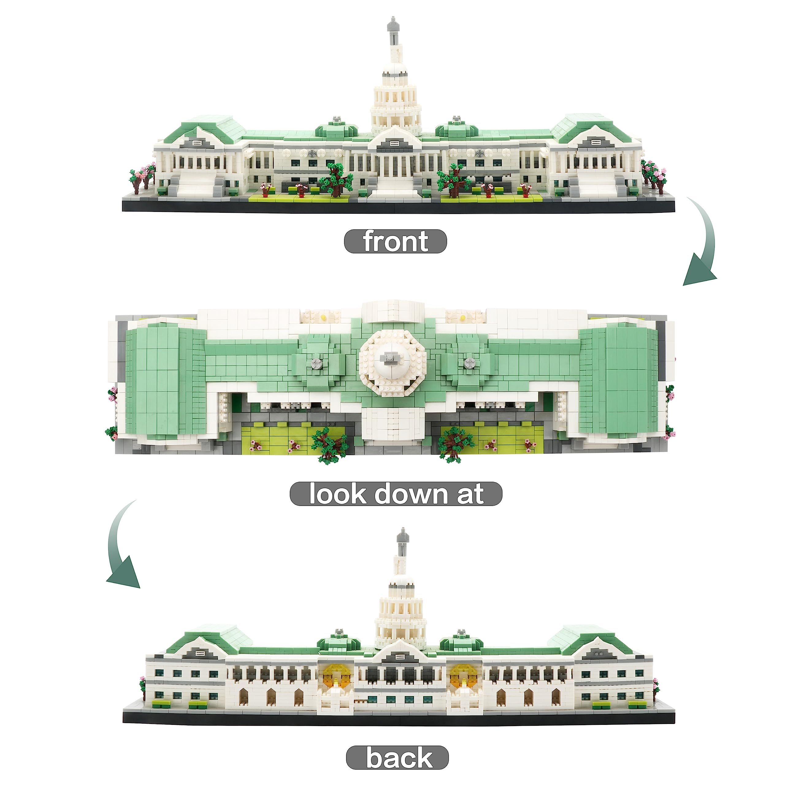 KLMEi Micro Mini Blocks - 3630 PCS United States Capitol Building Model Kit for Adults (14+) | Collectible Architecture Set for Display & Gift Giving