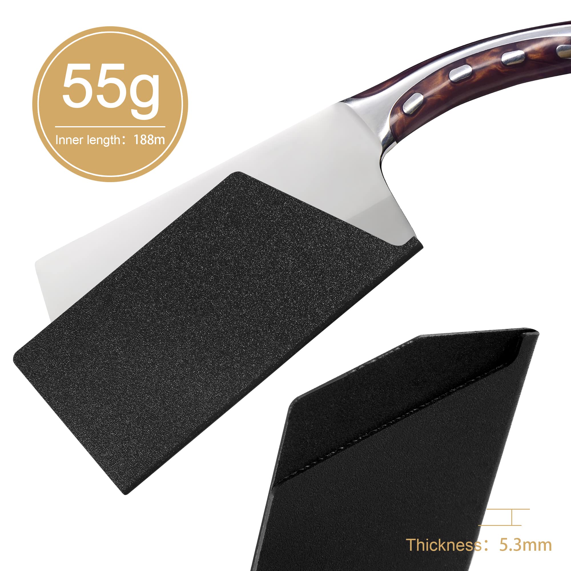 XYJ Universal Knife Edge Guards 2 Pack - ABS Plastic Knife Blade Protectors for Kitchen Knives - Safe Storage & Travel Use for Chef Knives, Paring Knives & Kitchen Utensils