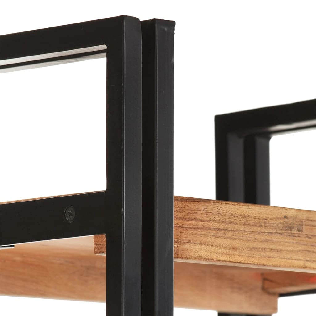 5-Tier Bookcase, Solid Acacia Wood Bookshelf - 15.7