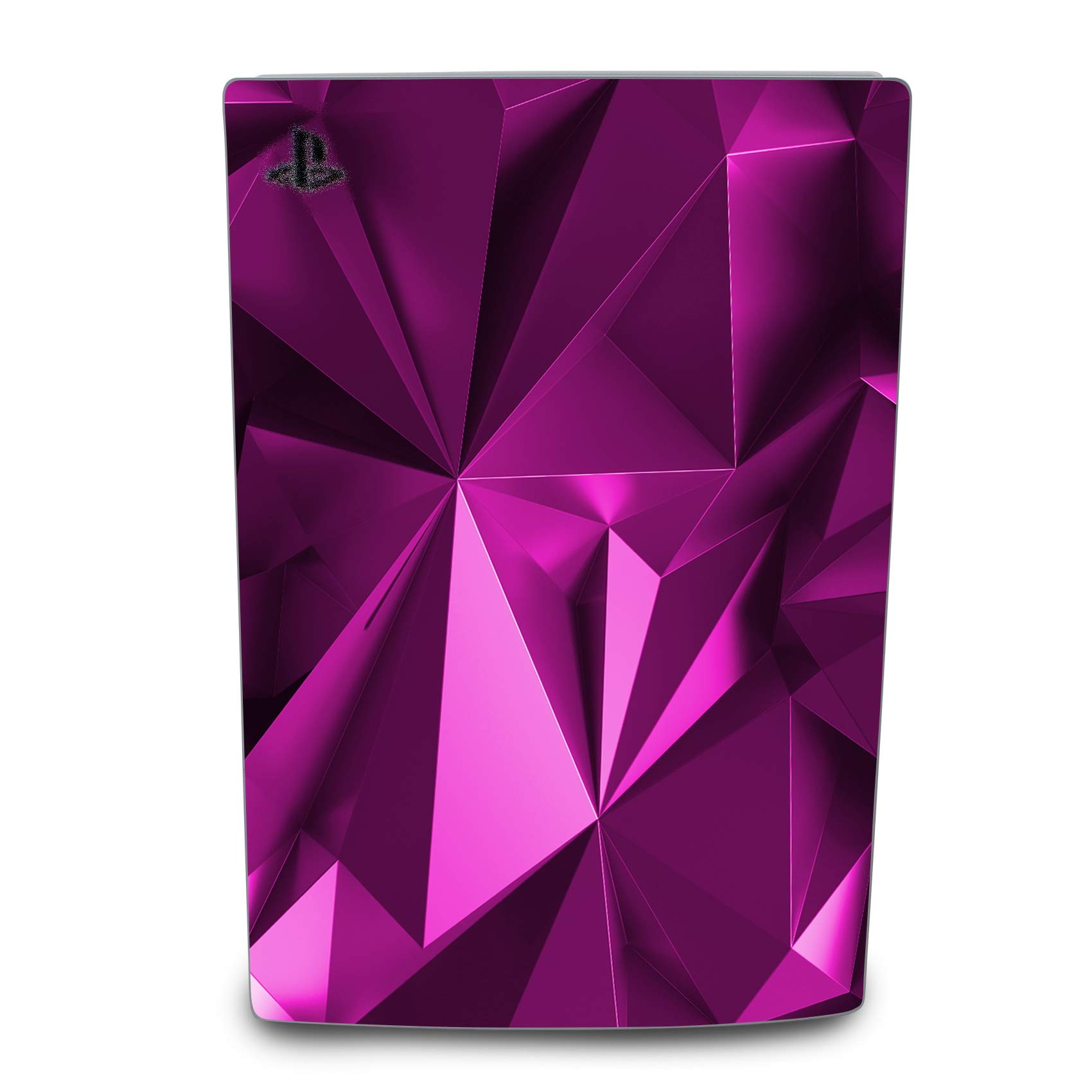 Premium PS5 Screen Protector & Vinyl Skin - Scratch-Resistant Film for PlayStation 5 Disc Edition (Polygon Pink Design) | Perfect for Gaming Protection & Console Customization