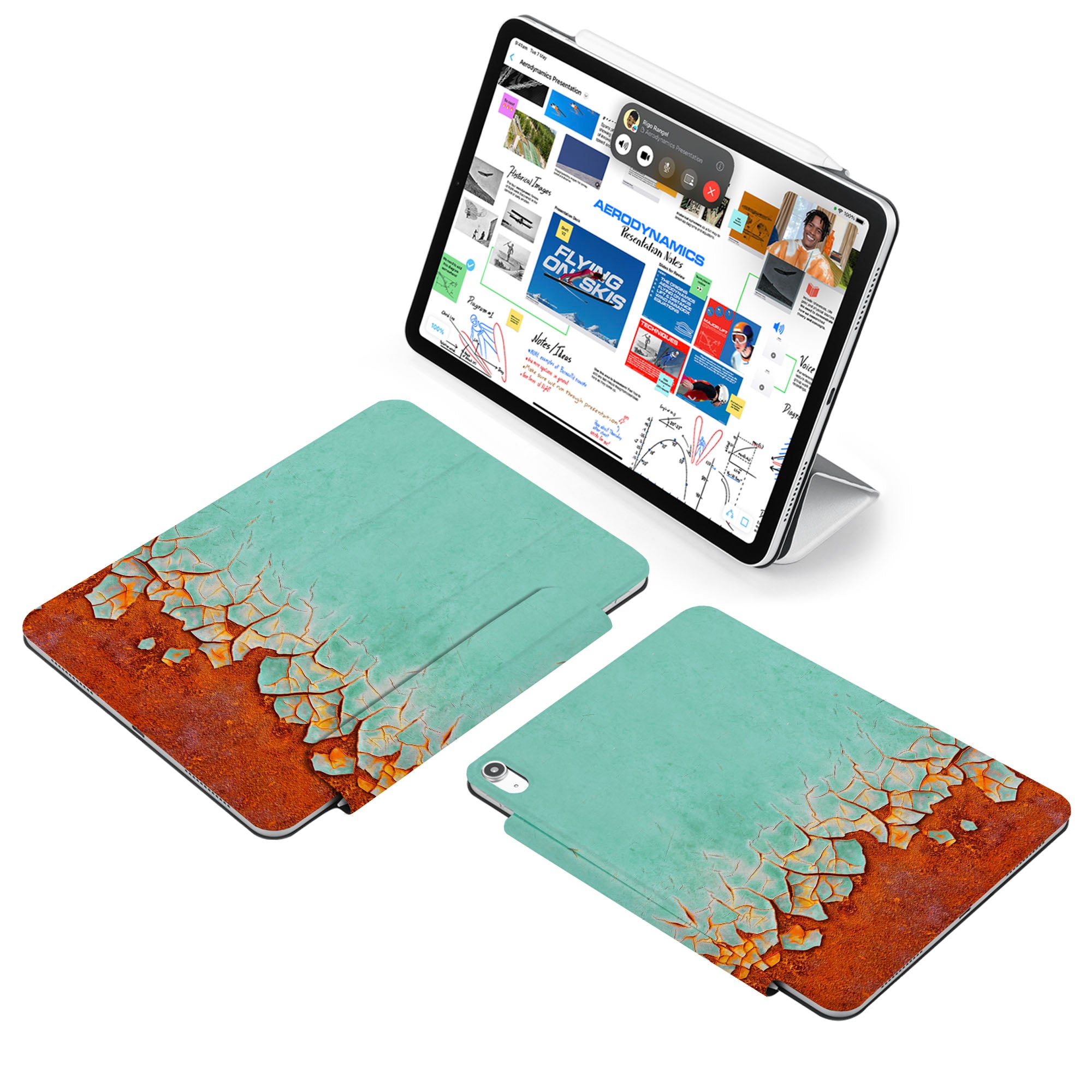 iPad SlimFit Case - Rusted Metal Design | Ultra Thin Protective Cover for iPad Pro/Air/Mini | Perfect for Work, Travel & Everyday Use