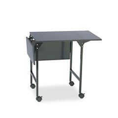 Adjustable Mobile Machine Stand with Drop Leaves - 2-Shelf Rolling Cart, 36