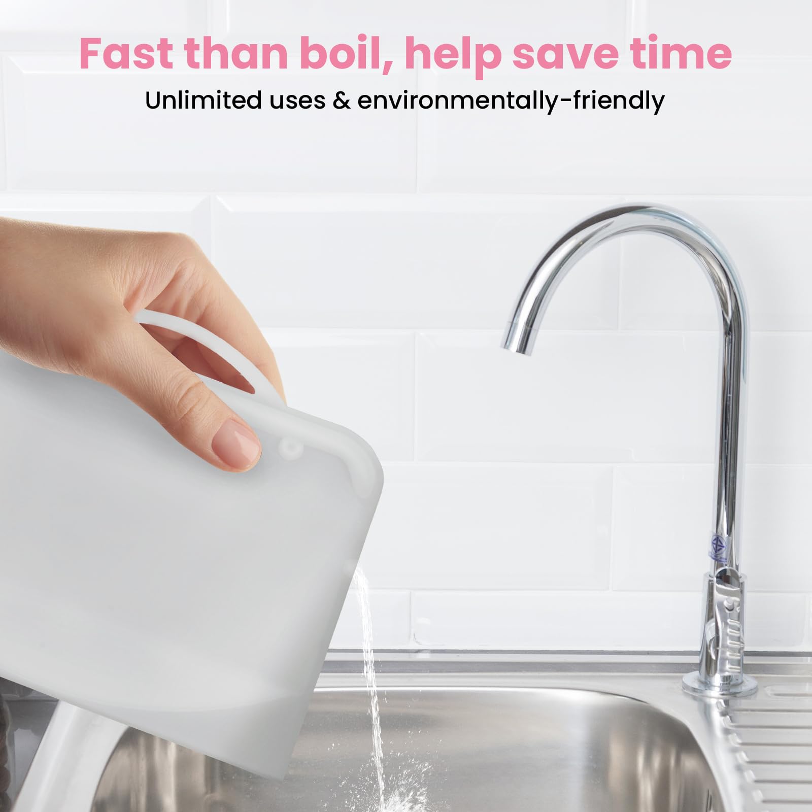 ZÜCÜBéBé Reusable Silicone Microwave Steam Sterilizer Bags with Mini Oven Gloves - Safe for Baby Bottles, Breast Pump Parts & Accessories - BPA-Free, Portable Sterilization Solution for Home, Travel & Daycare (2-Pack, White) - Perfect for Busy Parents & On-the-Go Families