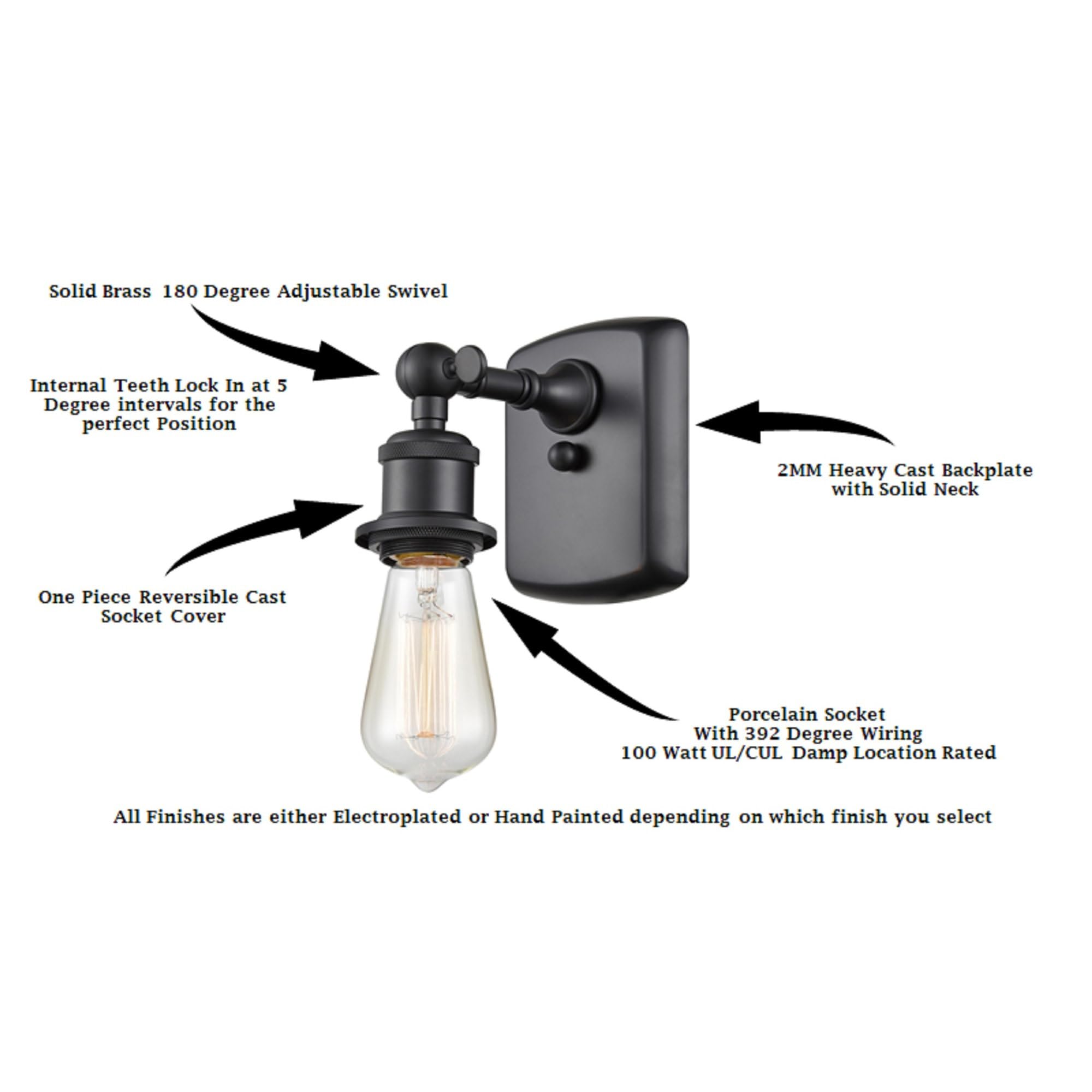 Ballston Collection Bronze & Dark Finish Transitional One Light Wall Sconce - Elegant Lighting for Bedroom, Hallway, or Entryway (Model 916-1W-OB-G41)
