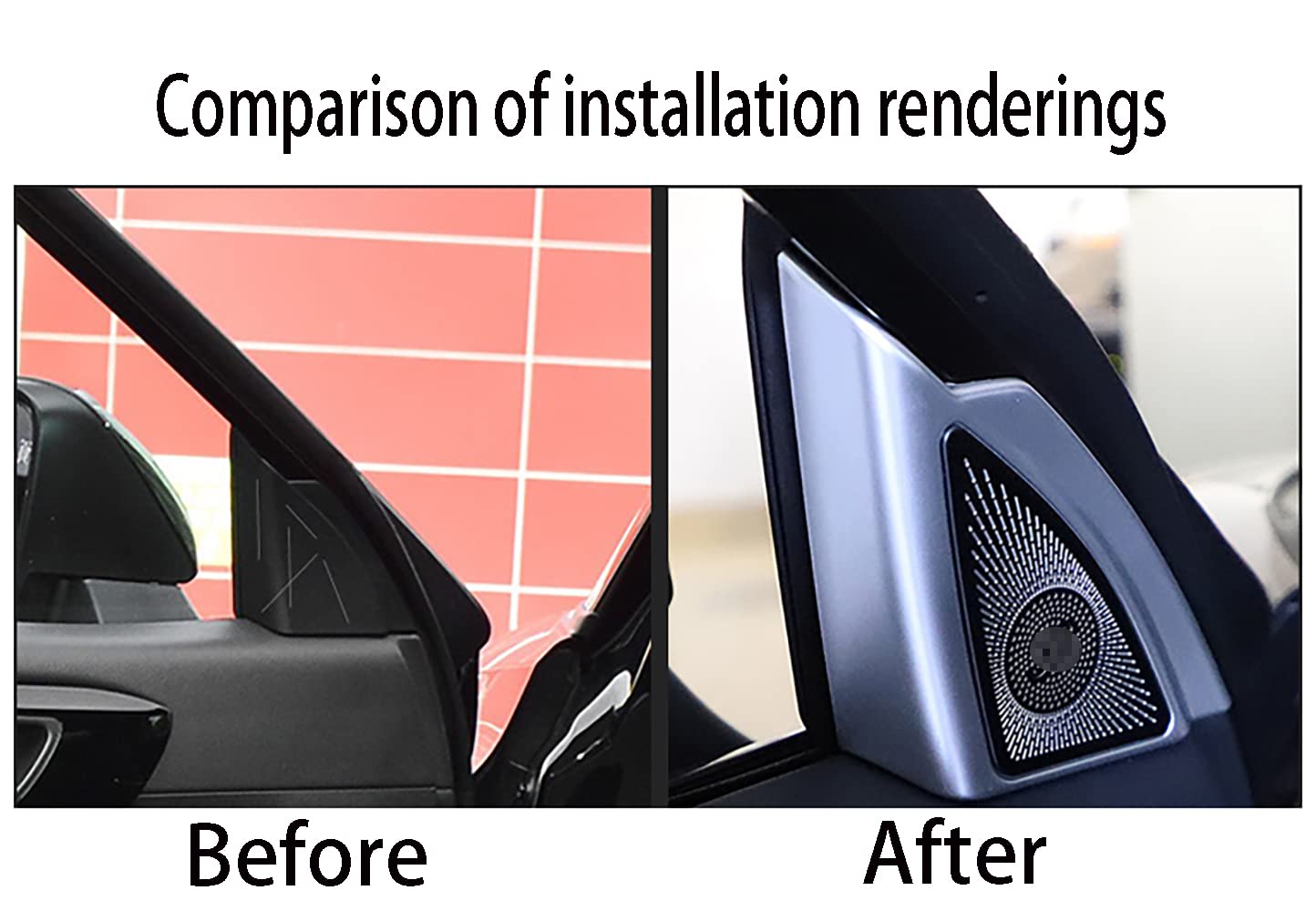 Premium Car Interior Door Speaker Trim Decals for Toyota Highlander 2020-2025 - Glossy Chrome Style (2-Pack) | Enhance Audio & Protect Windows | Perfect for Car Upgrades & Customization