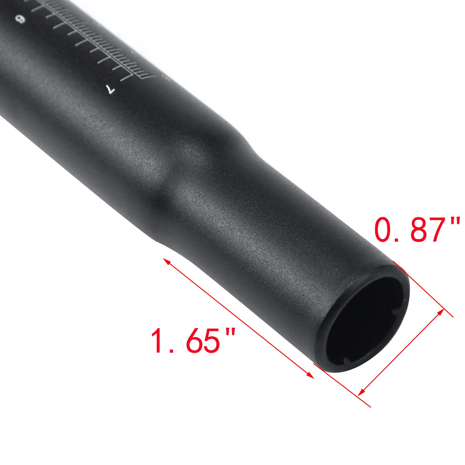 MY MIRONEY 2PCS Aluminum Alloy Bike Seatpost - Matte Black Bicycle Seat Post with Scale, 25.4 x 250mm, Replacement for Road & Mountain Bikes - Perfect for Cycling, Commuting & Outdoor Adventures