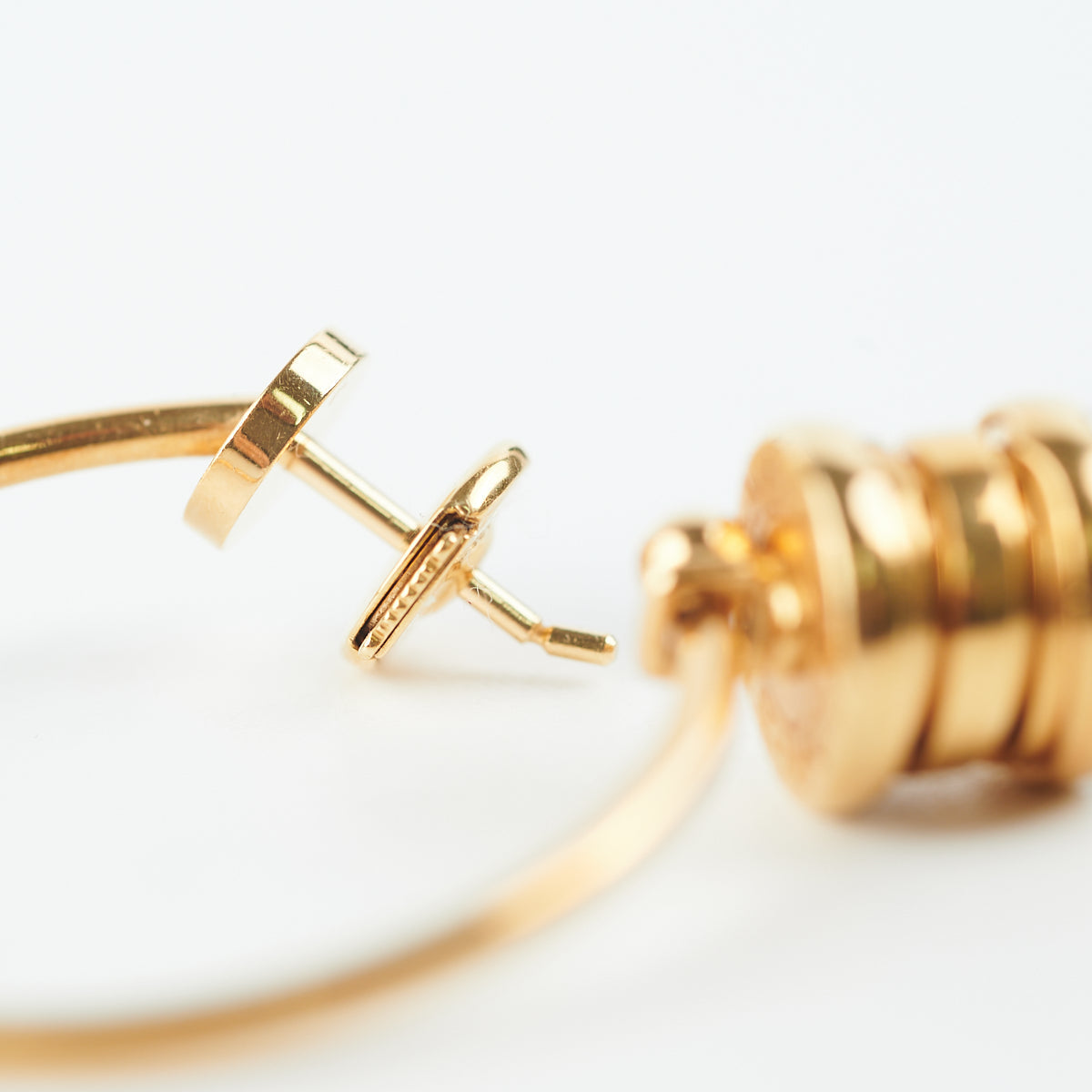 Bvlgari B.zero1 Long Hoop Earrings in 18K Yellow Gold | Luxury Italian Jewelry for Women | Perfect for Evening Parties & Special Occasions
