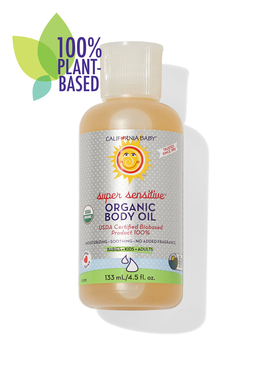 Fragrance-Free Super Sensitive™ Certified Organic Body Oil for Dry, Sensitive Skin - Perfect for Daily Moisturizing & Massage Therapy