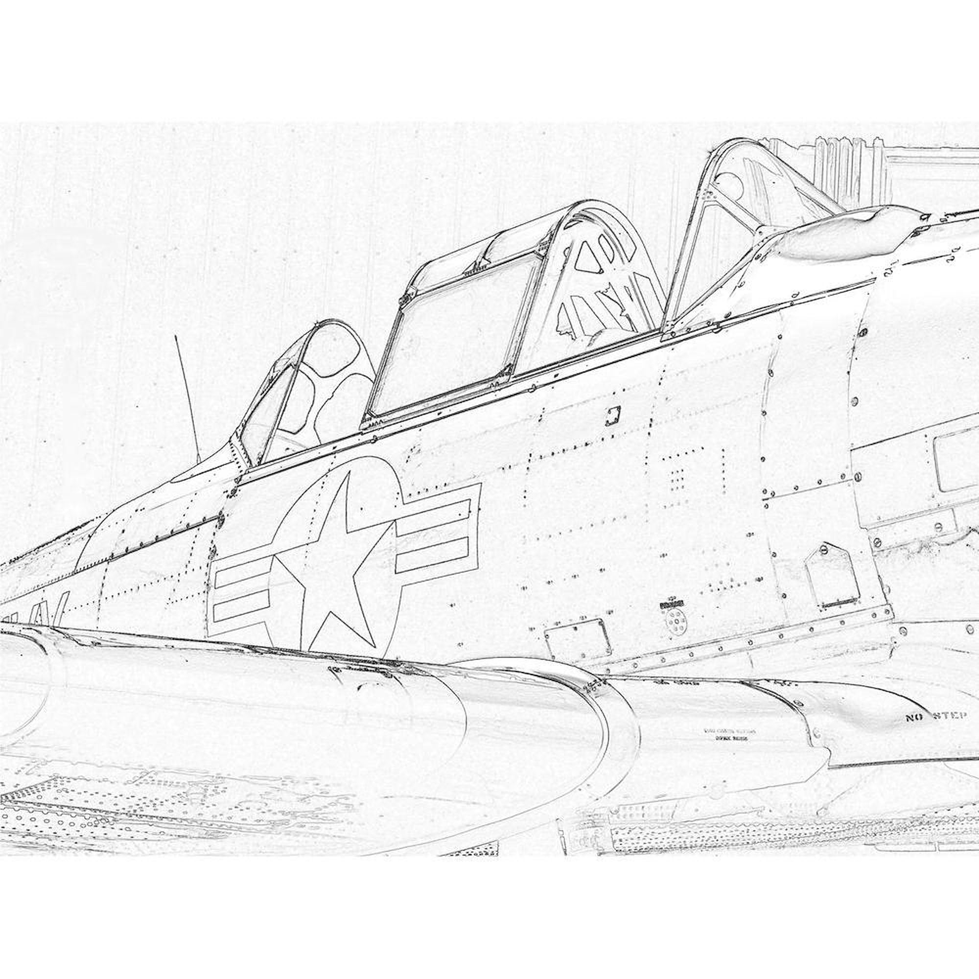 Aviation Sketch Ceramic Coffee Mug 11 oz (325 ml) - Perfect for Pilots, Flight Enthusiasts & Office Use - Unique Gift for Aviation Lovers