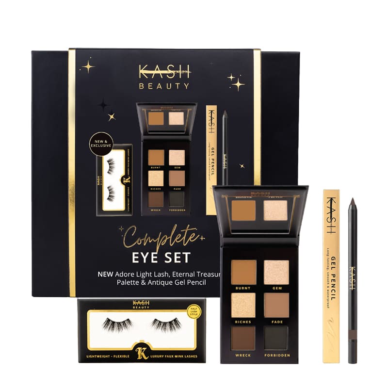 KASH Beauty Complete Eye Gift Set - Eyeshadow Palette, Eyeliner & Mascara Kit for Stunning Eye Makeup | Perfect for Parties, Weddings & Special Occasions