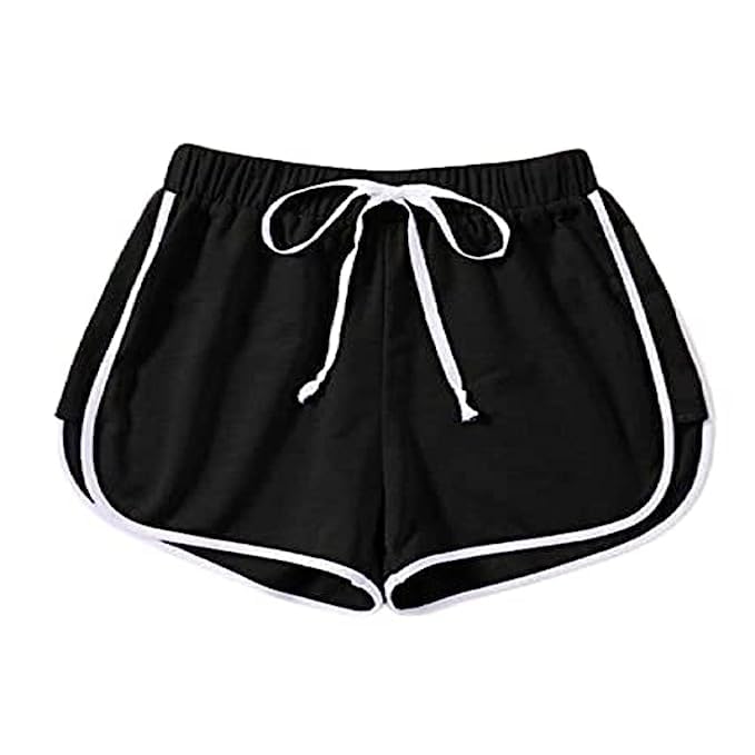 Women's High Waist Yoga Shorts - Breathable Workout Running Dance Shorts for Women & Girls - Stylish Black - Perfect for Gym, Yoga, Running & Casual Wear