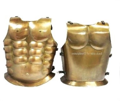 Steampunk Armor Breastplate for Men - Adjustable One Size Fits Most - Golden Bronze Costume Accessory - Perfect for Cosplay, Renaissance Fairs & Halloween Costumes