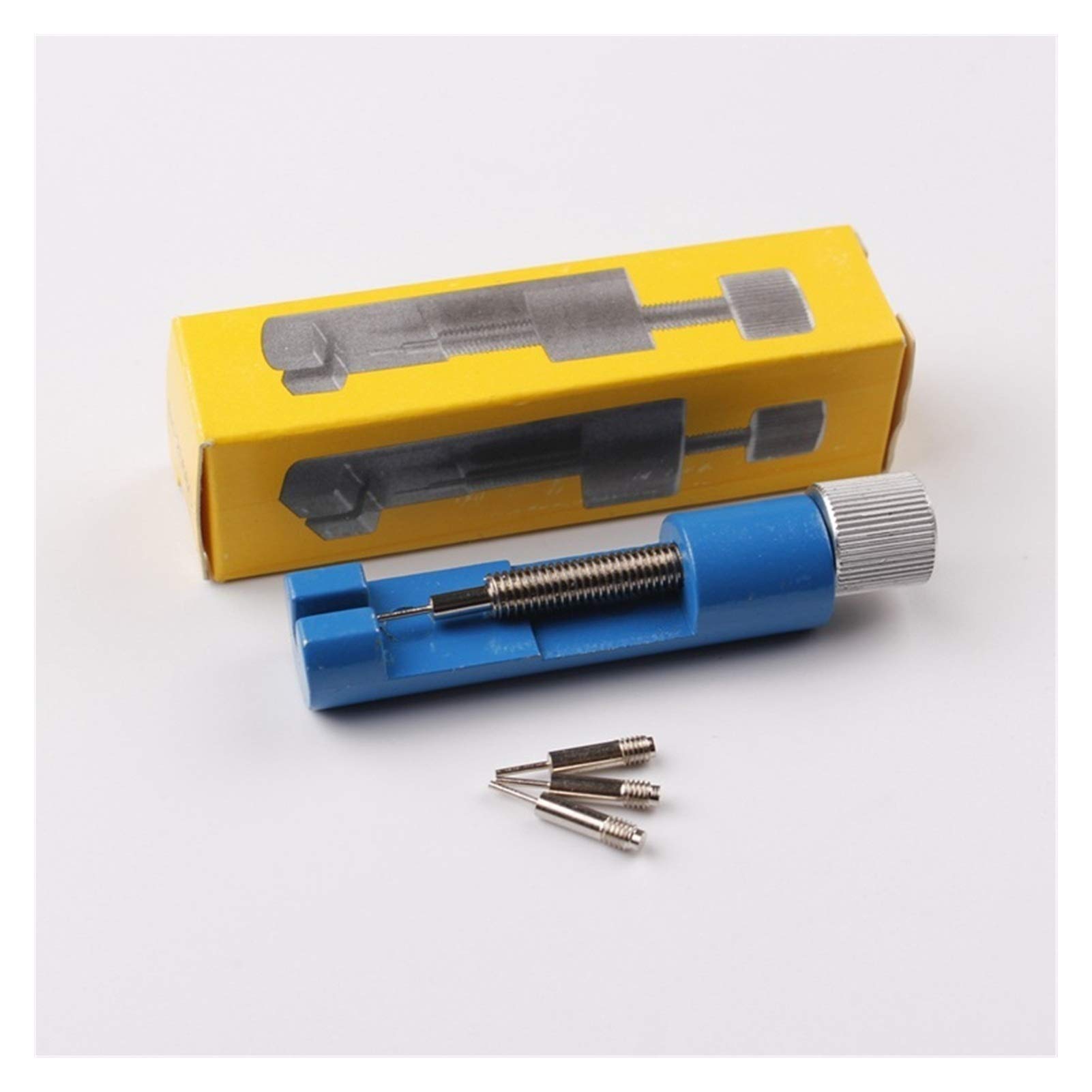 Stainless Steel Watch Repair Kit - Case Opener & Bracelet Remover for Watch Maintenance (Blue)