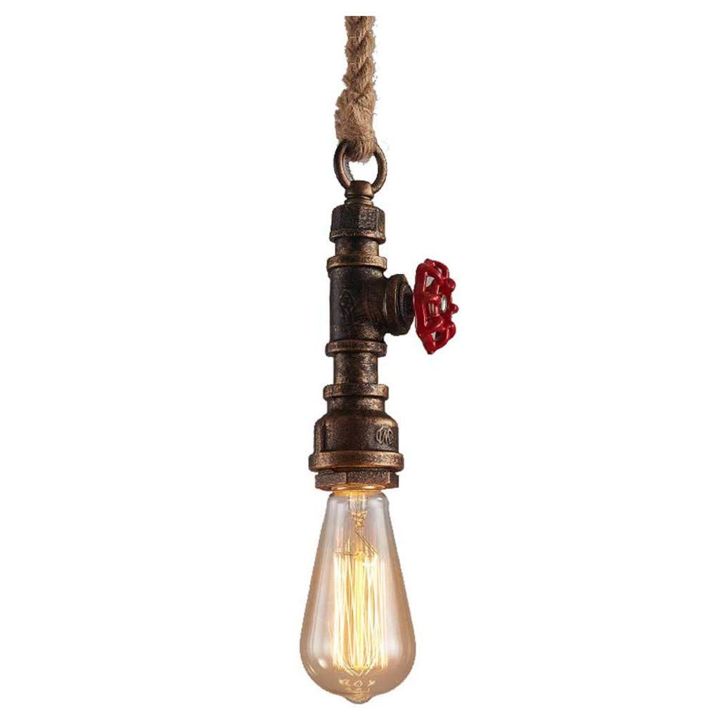 Vintage Industrial Rope Pendant Lamp - Double LED Light Fixture with Retro Fisherman Ceiling Design, 50 Count String Lights for Christmas, Home Decor, Restaurants & Outdoor Patio Lighting