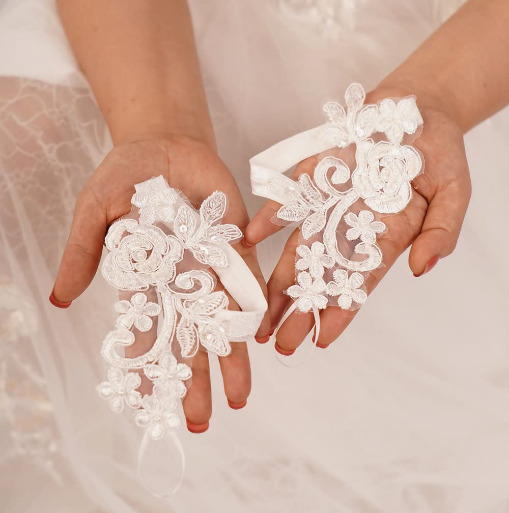 White Lace Barefoot Sandals for Women - Elegant Beach Wedding Anklet Jewelry with Flowers | Perfect for Brides, Summer Beach Parties & Boho Chic Outfits