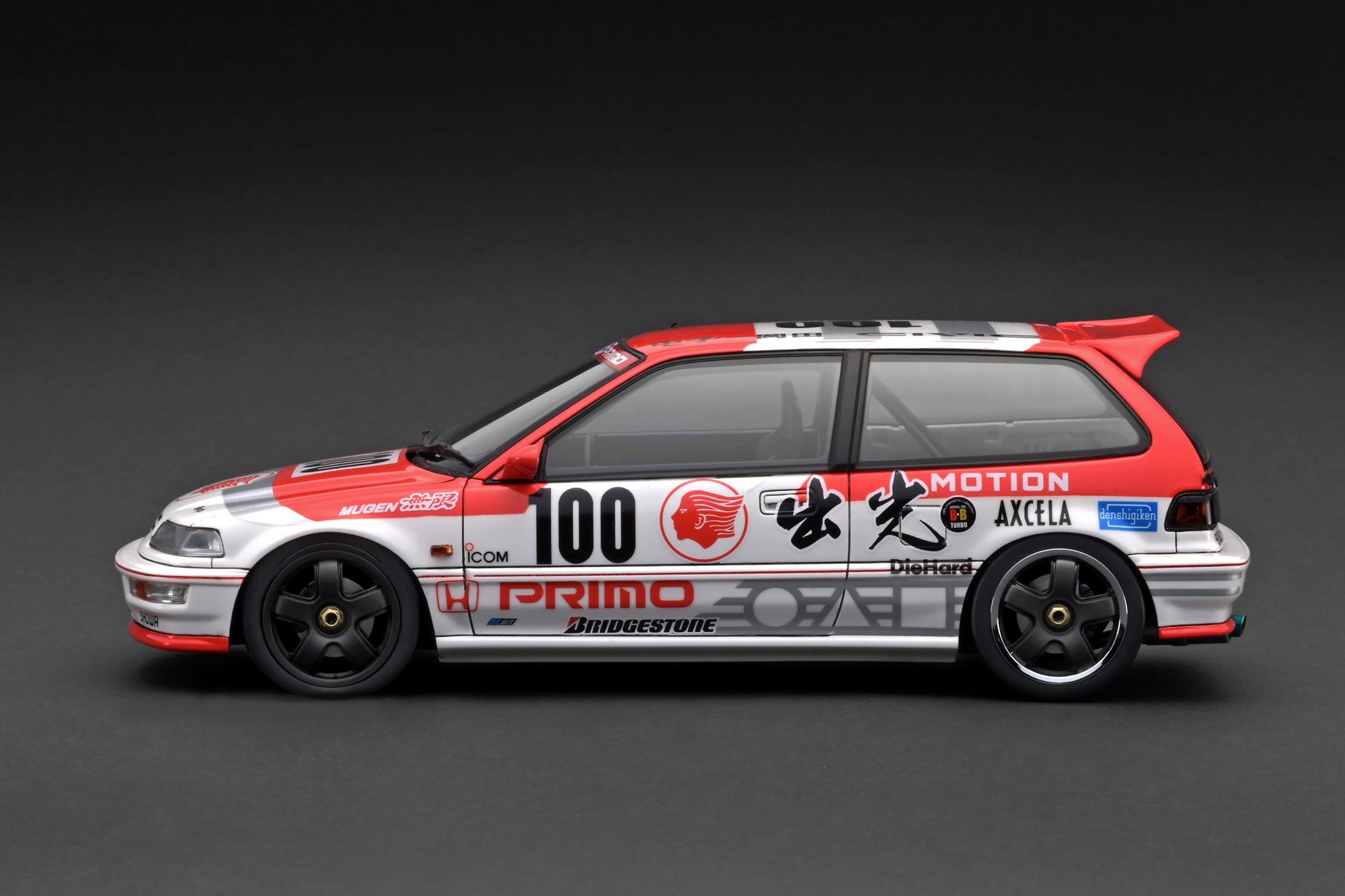 1:18 Scale Honda Civic EF9 SiR Diecast Model Car - White & Red Collectible for Car Enthusiasts | Perfect for Display, Gifts & Racing Collections