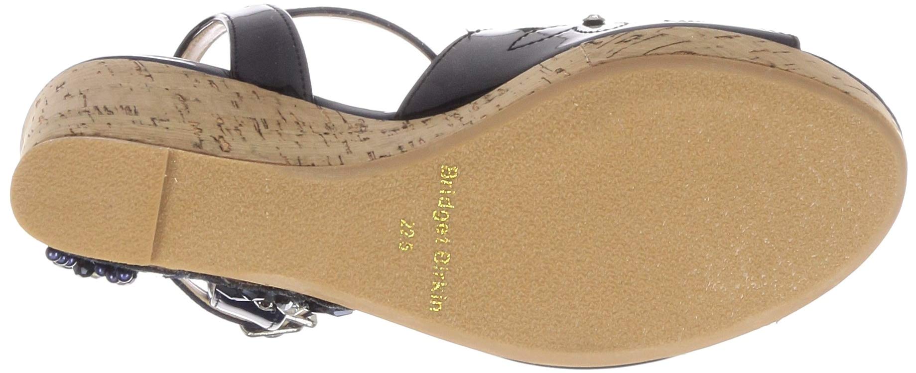 Bridget Birkin 502105 Women's Flower Cut-Out Cork Sandals - Comfortable Summer Beach Slides for Women - Size 24.5 cm (NVE) - Perfect for Vacation, Poolside, and Casual Outings