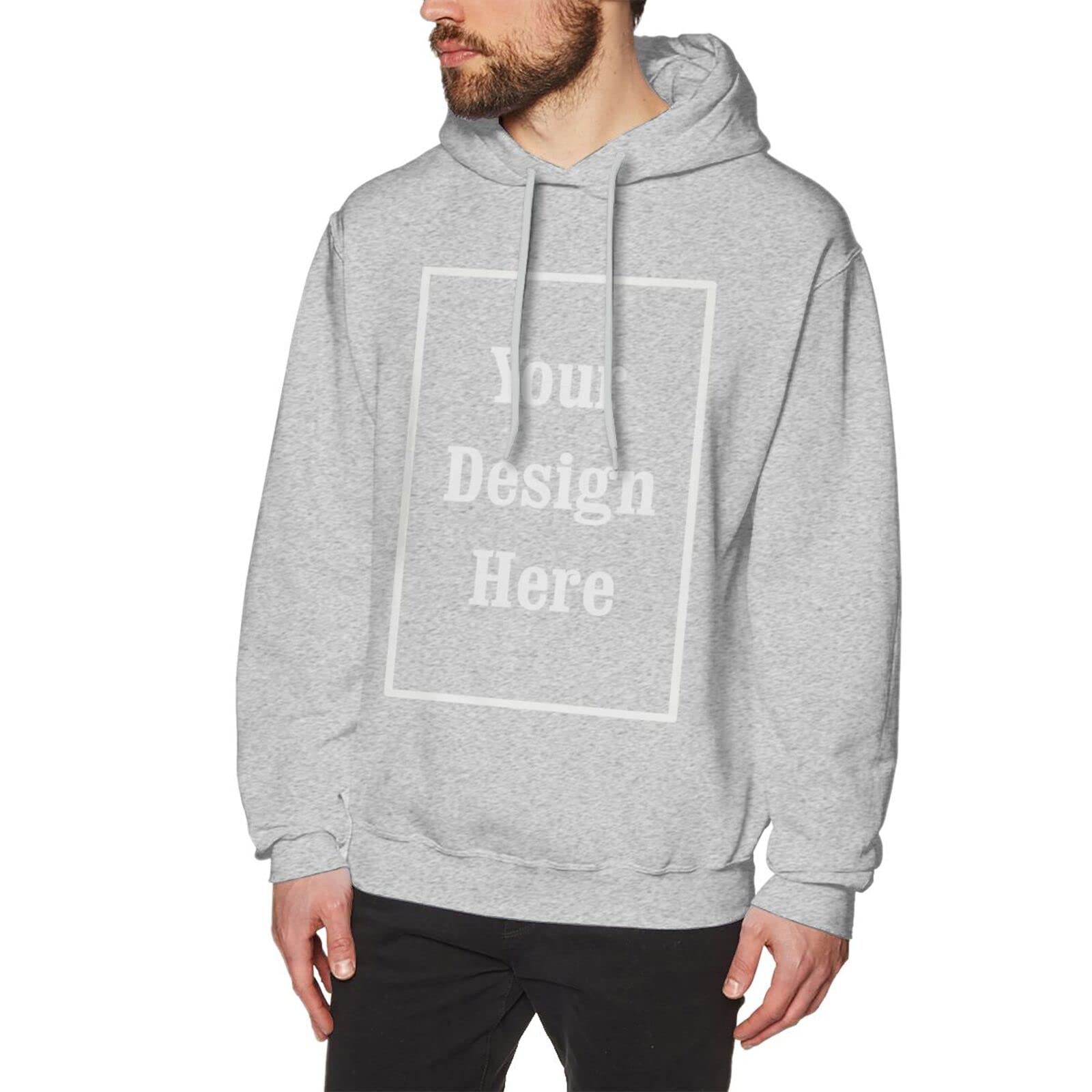 Custom Men's Hoodie Sweatshirt - Personalized Hooded Pullover with Unique Designs | Create Your Own Custom Clothing for Casual Wear, Street Style & Gifts
