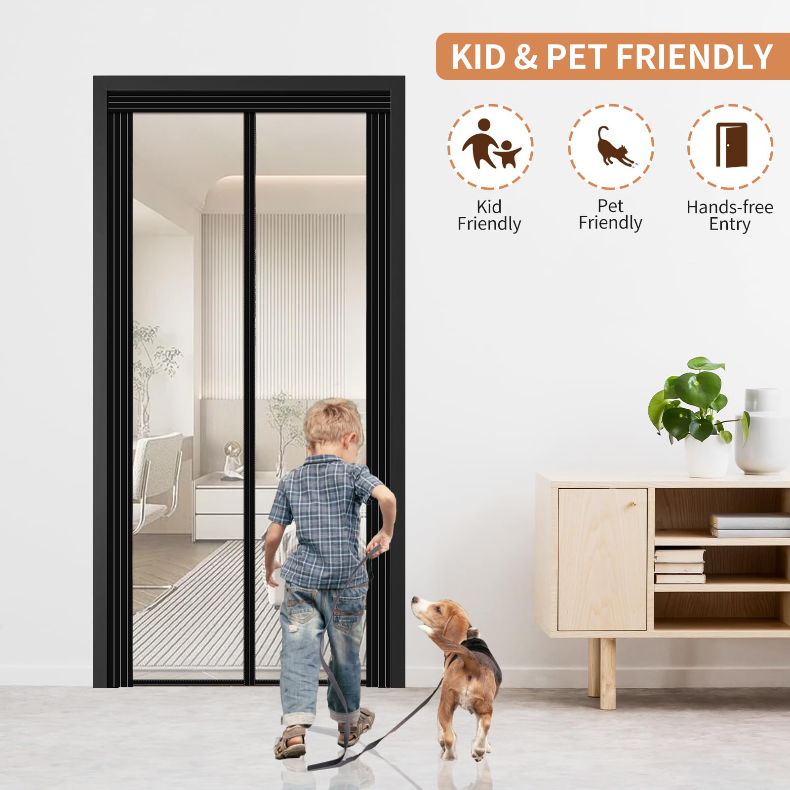 Adjustable Transparent Insulated Door Curtain - DIY Size 29