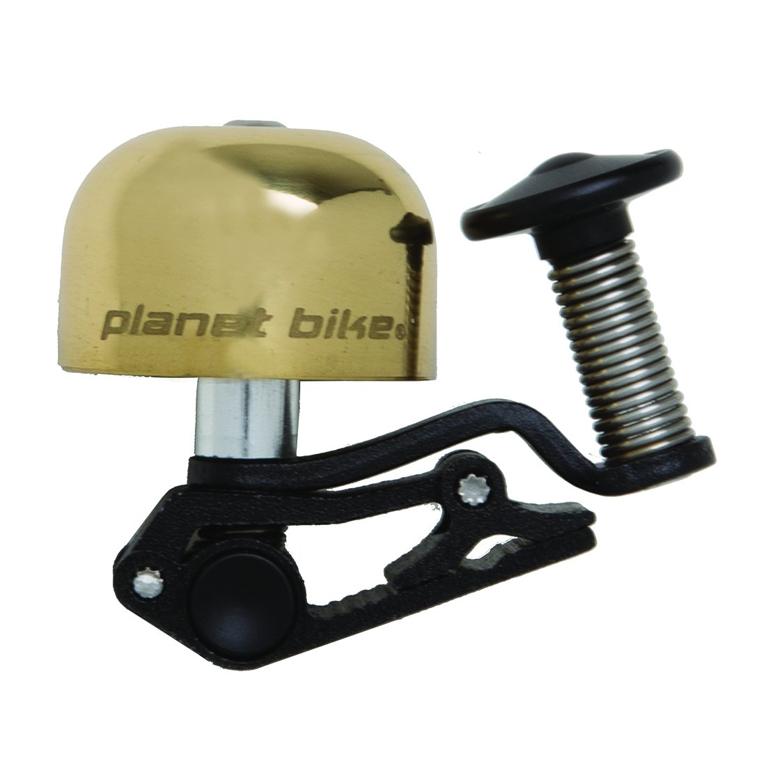 Planet Bike Brass Bike Bell - Classic Clincher Design, Loud & Durable for Road & Mountain Bikes - Perfect for Commuting, Cycling Safety & Outdoor Adventures