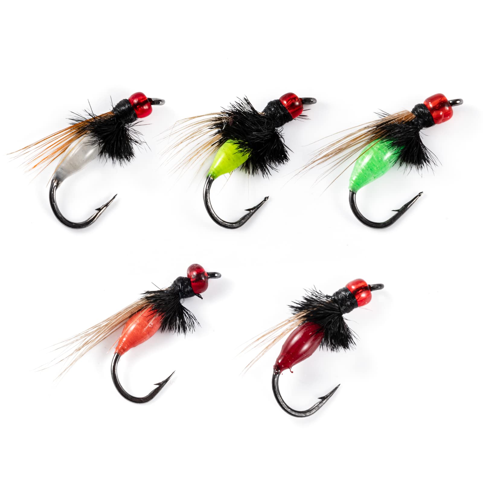Goture 5-Piece Fly Fishing Flies Assortment - Mosquito Classic Wet Flies with Wings for Trout Fishing (Sizes 14#, 16#, 18#) | Perfect for Freshwater Streams, Rivers, and Lakes