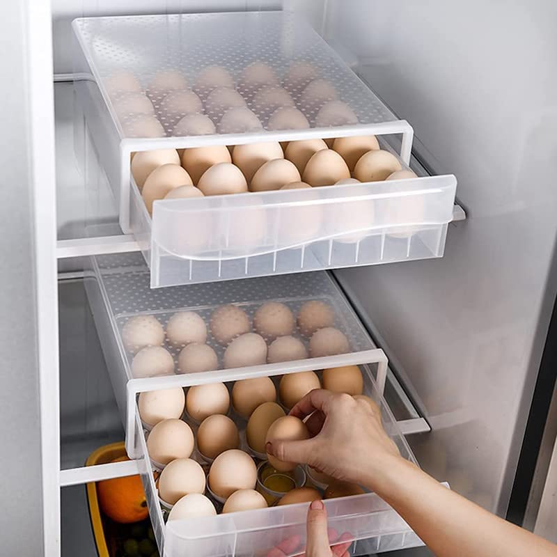MosQuick® 30 Egg Tray - Durable Refrigerator Egg Storage Container, Space-Saving Egg Organizer Basket with Translucent Design - Perfect for Kitchen, Breakfast Meal Prep & Farm Fresh Egg Storage