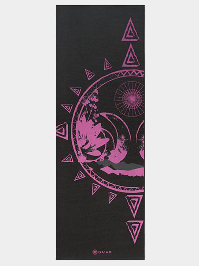 Gaiam Be Free Reversible 6mm Thick Non-Slip Yoga Mat for Women & Men - Perfect for Hot Yoga, Pilates, Home Workouts and Gym Exercises