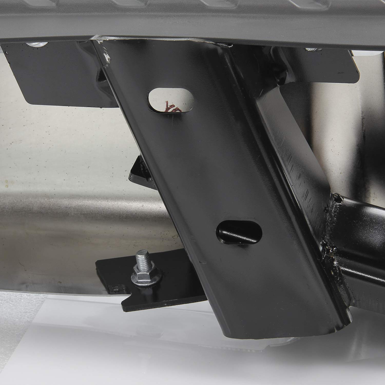 AKKON Rear Bumper with Step Pads & Brackets Lights Set [w/Sensor Hole] for 2009-2014 Ford F150 Standard/Styleside Bed - Durable Replacement for Off-Roading, Towing & Daily Driving
