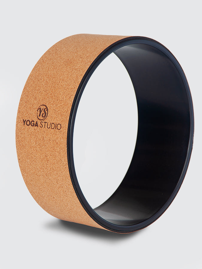 Premium Cork Yoga Wheel for Back Stretching & Flexibility - Eco-Friendly Yoga Prop for Home & Studio Workouts - Perfect for Yoga, Pilates & Mobility Training