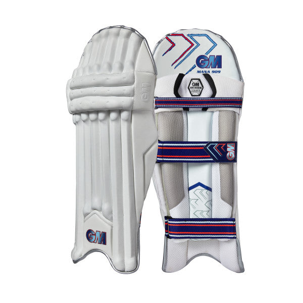 GM Mana 909 Cricket Batting Pads 2024 - Professional Grade Leg Guards for Cricket Players - Perfect for Practice & Match Play