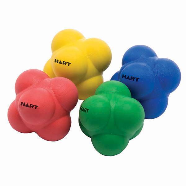 HART Super Reaction Ball Set - 6 Pack High Bounce Rubber Balls for Agility Training, Sports Drills & Reflex Improvement - Perfect for Baseball, Soccer, Basketball & Football Practice