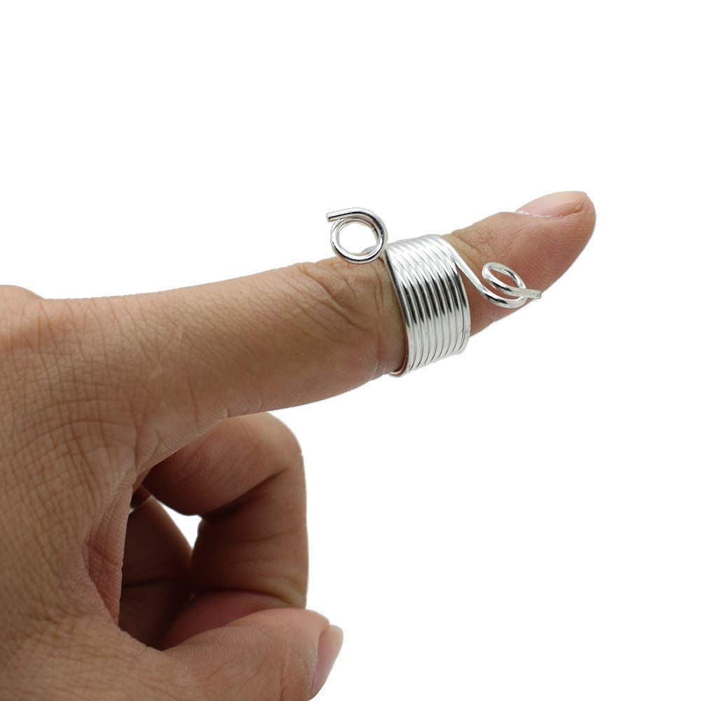 VinBee 6-Pack Crochet Loop Rings - Finger Holder for Knitting & Crafts