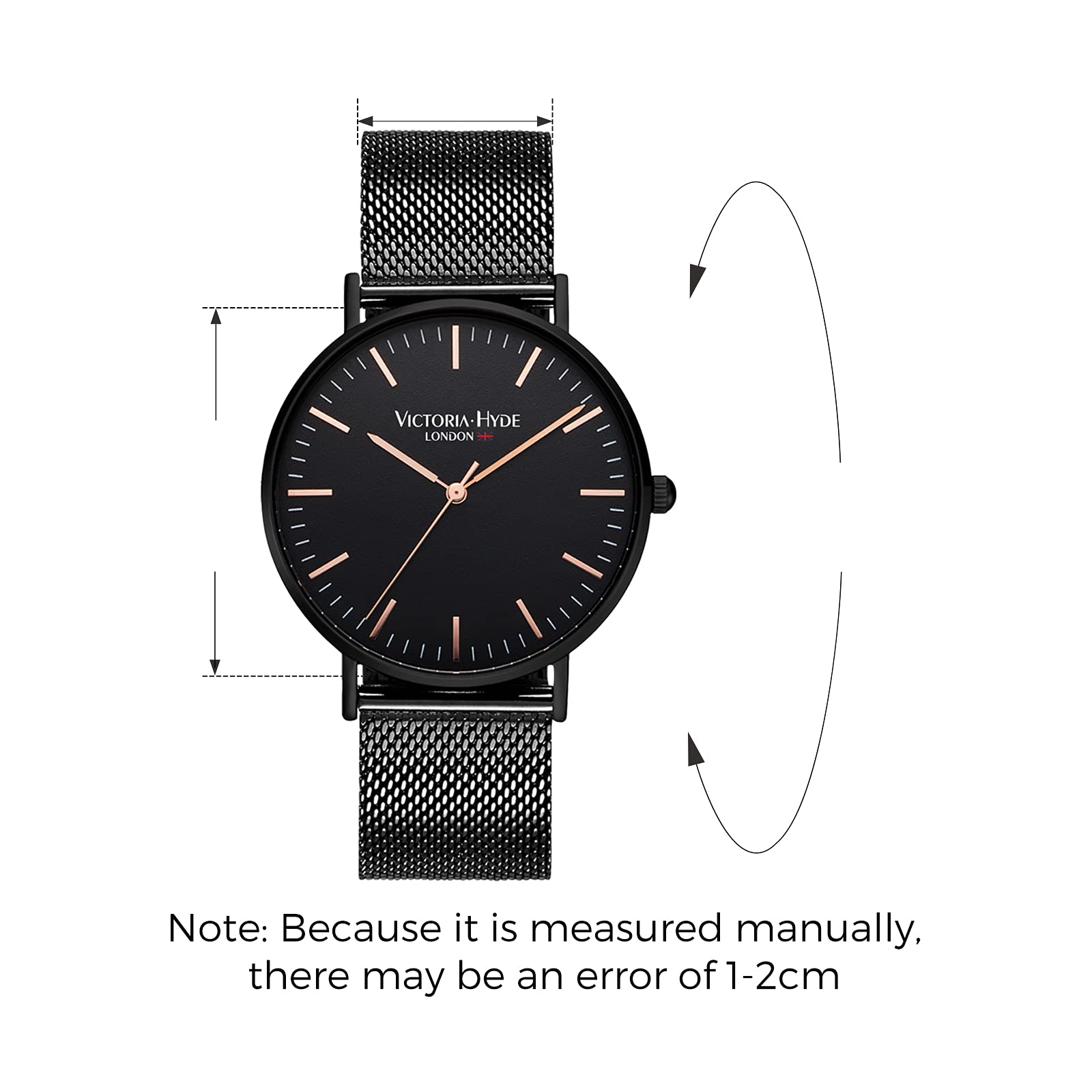 VICTORIA HYDE Luxury Couple Watches Set for Men & Women - Genuine Leather & Stainless Steel Mesh Bands, Waterproof Quartz Wristwatches - Perfect Anniversary Gifts for Couples, Valentine's Day & Romantic Occasions