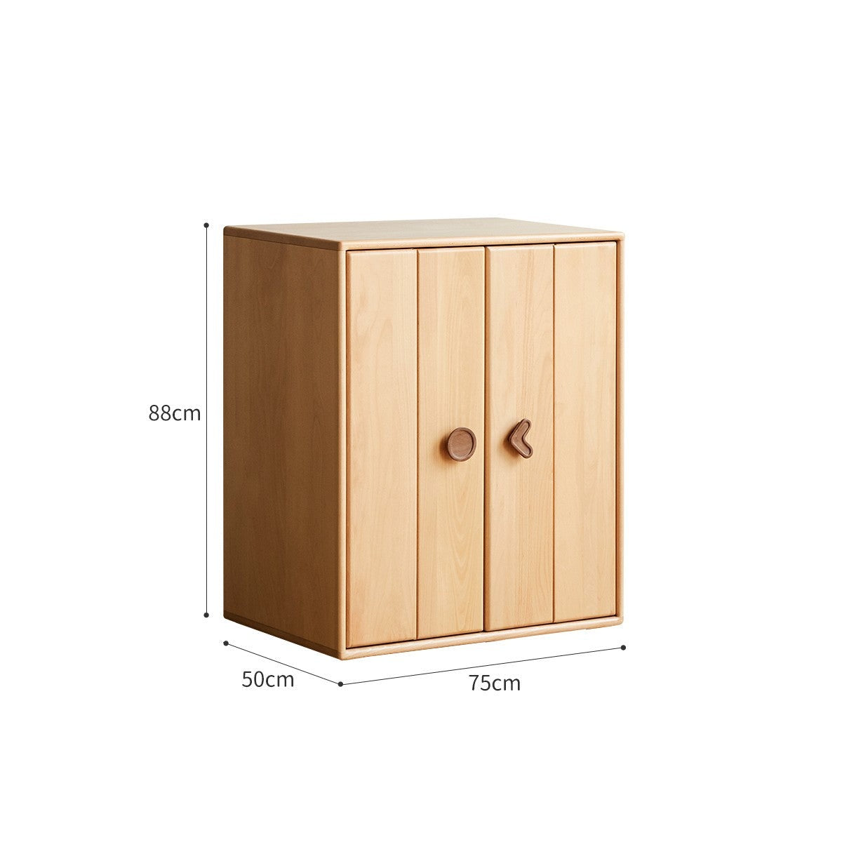 Solid Wood Beech & Rubber Kids Wardrobe - Multi-Functional Storage Cabinet for Bedroom, Nursery, and Playroom Organization