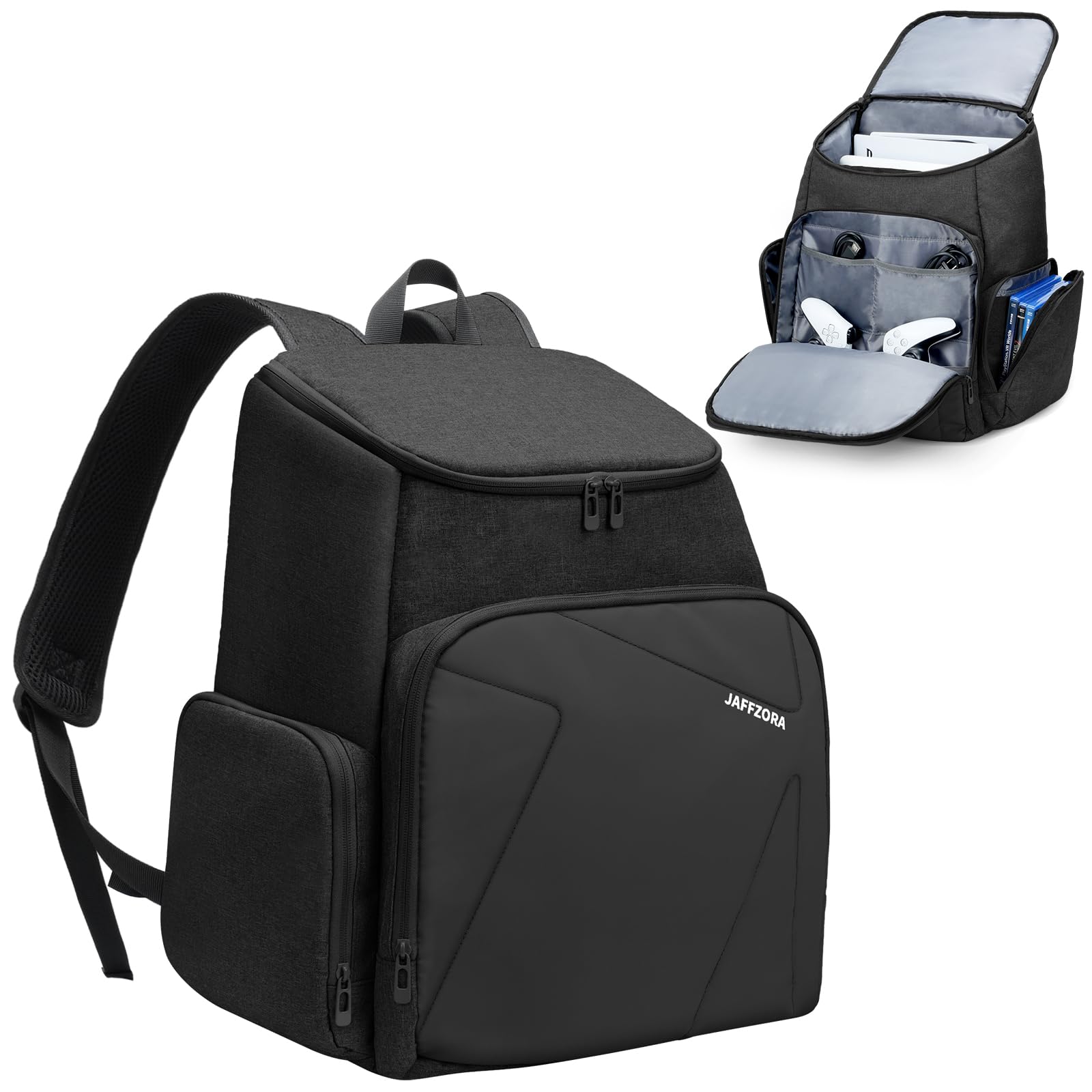 PS5/PS4/Xbox One Travel Backpack - Waterproof Gaming Laptop Bag with Padded Compartment for 15.6
